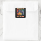 IK HAD LIEVER GEGEAMED VIERKANTE STICKER (Tas)
