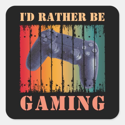 IK HAD LIEVER GEGEAMED VIERKANTE STICKER (Voorkant)