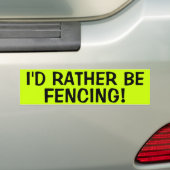 IK HAD LIEVER GESCHERMDE! BUMPERSTICKER (Op auto)
