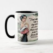 Ik had liever mijn hond gehoord: feministische hum mok (Links)