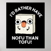 Ik had liever nofu dan Tofu Food Pun Dark BG Poster (Voorkant)