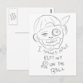 IK HAD MIJN OGEN OP DE BAL MOETEN HOUDEN BRIEFKAART (Voorkant / Achterkant)