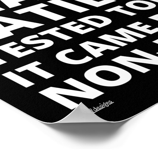 IK HAD MIJN PATIËNTIE VANDAAG GETEST... grappig sa Poster (Hoek)