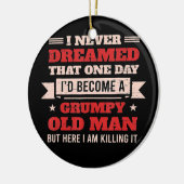 Ik had nooit gedacht dat ik een griezelig oud Man Keramisch Ornament (Links)