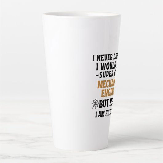 Ik had nooit gedacht dat ik een supercool MECHANIS Latte Mok (Voorkant)