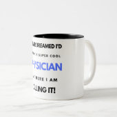Ik had nooit gedacht dat ik een supercoole dokter tweekleurige koffiemok (Voorkant rechts)