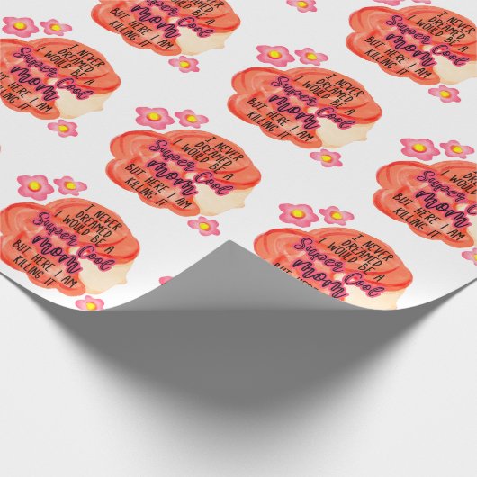 Ik had nooit gedacht dat ik een supercoole moeder cadeaupapier (Hoek)