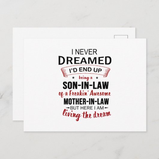 Ik had nooit gedacht dat ik uiteindelijk een schoo aankondigingskaart (Voorkant / Achterkant)