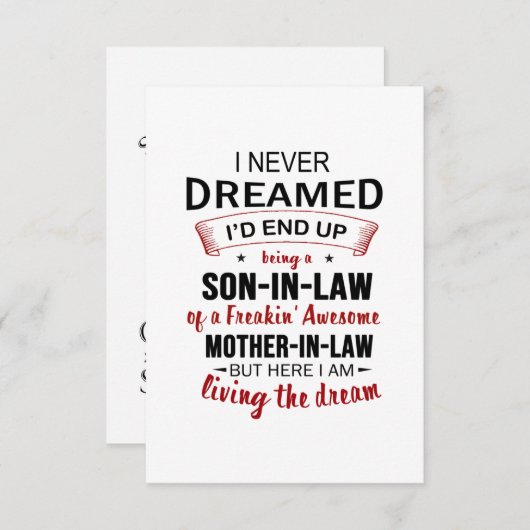 Ik had nooit gedacht dat ik uiteindelijk een schoo kaart (Voorkant / Achterkant)