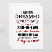 Ik had nooit gedacht dat ik uiteindelijk een schoo save the date (Voorkant / Achterkant)