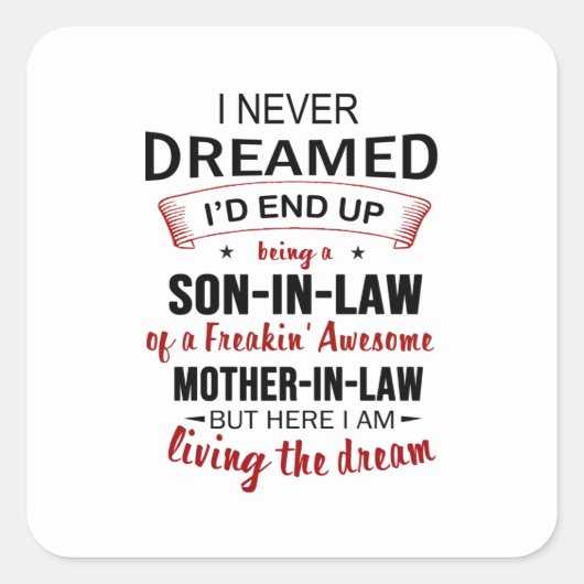 Ik had nooit gedacht dat ik uiteindelijk een schoo vierkante sticker (Voorkant)