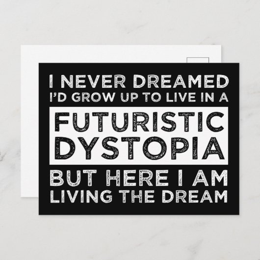 Ik had nooit gedacht dat ik zou opgroeien om in ee briefkaart (Voorkant / Achterkant)