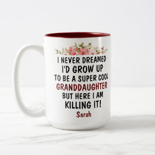 Ik had nooit gedacht dat ik zou opgroeien tot een  tweekleurige koffiemok