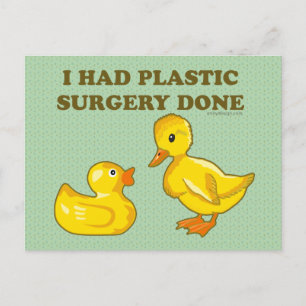 Ik had plastische chirurgie gedaan briefkaart