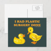 Ik had plastische chirurgie gedaan briefkaart (Voorkant / Achterkant)