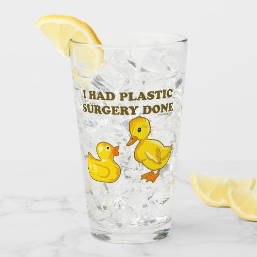 Ik had plastische chirurgie gedaan glas (Voorkant ijs)