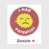 Ik Had Potentie stickers, Grappige Natuurkunde Sticker (Vel)
