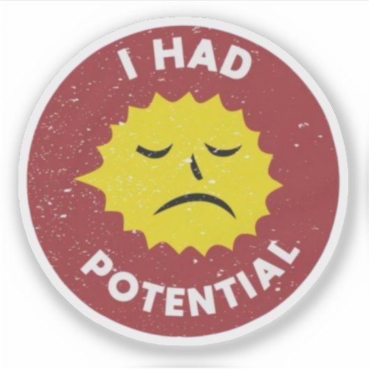 Ik Had Potentie stickers, Grappige Natuurkunde Sticker (Voorkant)