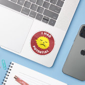 Ik Had Potentie stickers, Grappige Natuurkunde Sticker (Laptop met iPhone)