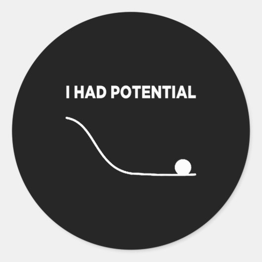 Ik Had Potentie T-shirt.png Ronde Sticker (Voorkant)
