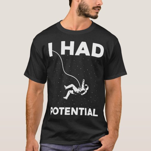 Ik Had Potentieel Grappige Astronaut Sarcasme Mini T-shirt (Voorkant)