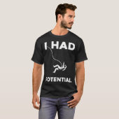 Ik Had Potentieel Grappige Astronaut Sarcasme Mini T-shirt (Voorkant volledig)