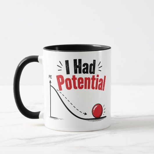 Ik Had Potentiële Natuurkunde Humor Mok (Links)