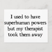 Ik had superkrachten briefkaart (Voorkant)