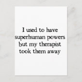 Ik had superkrachten briefkaart (Voorkant)