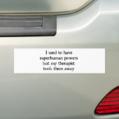 Ik had superkrachten bumpersticker (Op auto)