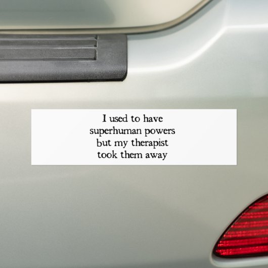 Ik had superkrachten bumpersticker (Op auto)