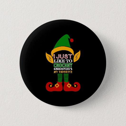 Ik hak graag mijn favoriete haken ronde button 5,7 cm (Voorkant)