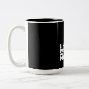 Ik hak paddenstoelen omdat ik geen morels heb tweekleurige koffiemok