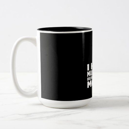 Ik hak paddenstoelen omdat ik geen morels heb tweekleurige koffiemok (Links)