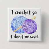 Ik hak zodat ik geen citaat ontrafel vierkante button 5,1 cm (Voorkant)