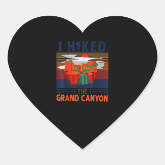 Ik hakte de Grand Canyon Cool Retro  Hiking Hart Sticker