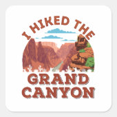 Ik hakte de Grand Canyon Vierkante Sticker (Voorkant)