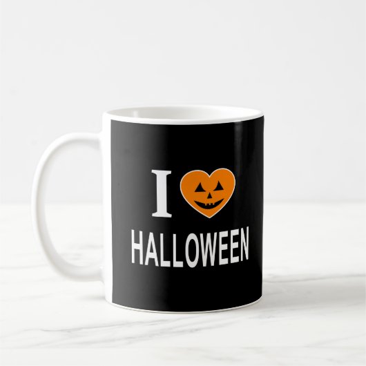 IK ❤️ HALLOWEEN IK HOU VAN HALLOWEEN IK HART HALLO KOFFIEMOK (Links)