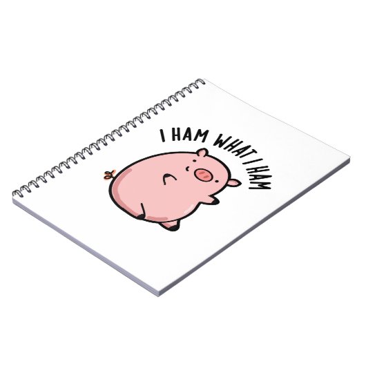 Ik Ham Wat Ik Ham Grappig Varken Stijl Notitieboek (Linkerzijde)