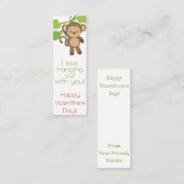 Ik hang graag met je rond! Valentijnsbladwijzer Mini Visitekaartje (Voorkant / Achterkant)