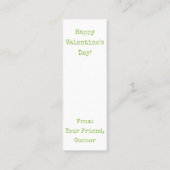 Ik hang graag met je rond! Valentijnsbladwijzer Mini Visitekaartje (Achterkant)