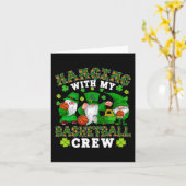 Ik hang met mijn basketbalploeg drie Patrick's Day Kaart (Gele Bloem)