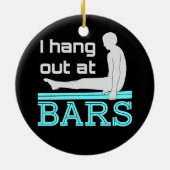 Ik hang uit bij bars Mannen gymnastiek jongen gymn Keramisch Ornament (Achterkant)