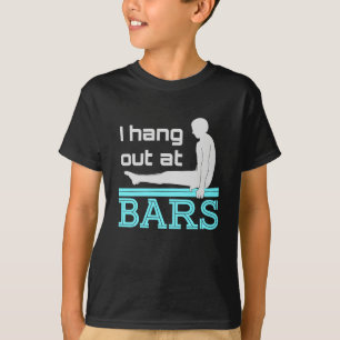 Ik hang uit bij bars Mannen gymnastiek jongen gymn T-shirt