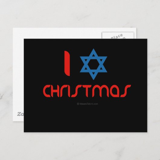 Ik Hanukkah Kerstmis Feestdagenkaart (Voorkant / Achterkant)