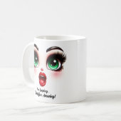 Ik hap naar adem, Fabelachtige Ogen Grappig Gezich Koffiemok (Voorkant links)