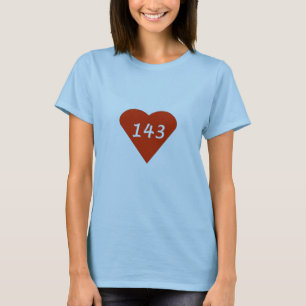 Ik hart 143 t-shirt