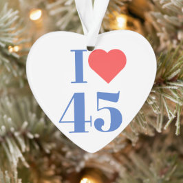 Ik hart 45 ornament