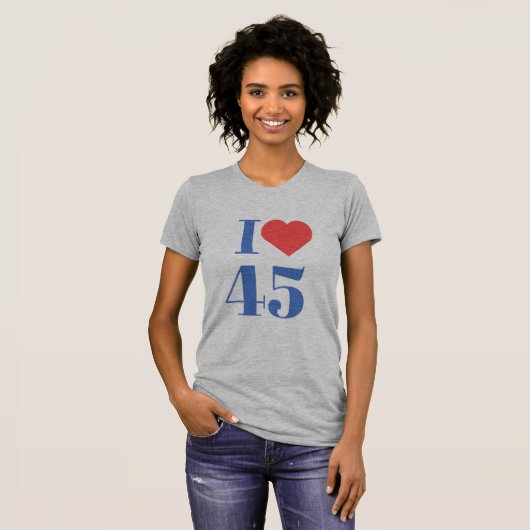 Ik hart 45 t-shirt (Voorkant volledig)