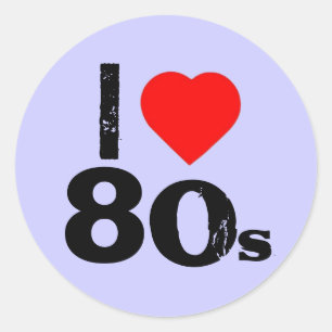 "Ik hart 80's" Stickers